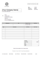 Service Invoice Example